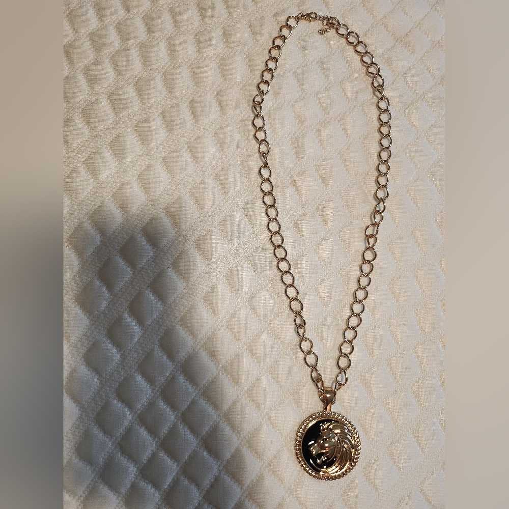 Lion Gold Tone Necklace